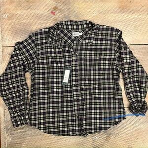 Alpine Design Women’s Midweight Flannel Size Medium Navy Cream Timberline Plaid